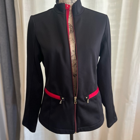EP Pro Black Jacket with Red Trim lined with soft fleece. - Picture 4 of 12